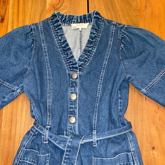 Sea New York Pants & Jumpsuits Sea New York Marble Denim Belted